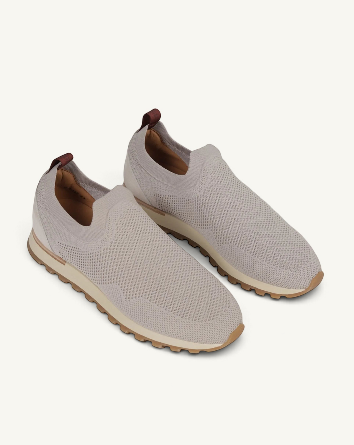 Prestige PS-U5315 Runners Flexy active sneakers in beige knit fabric with a comfortable slip-on design.