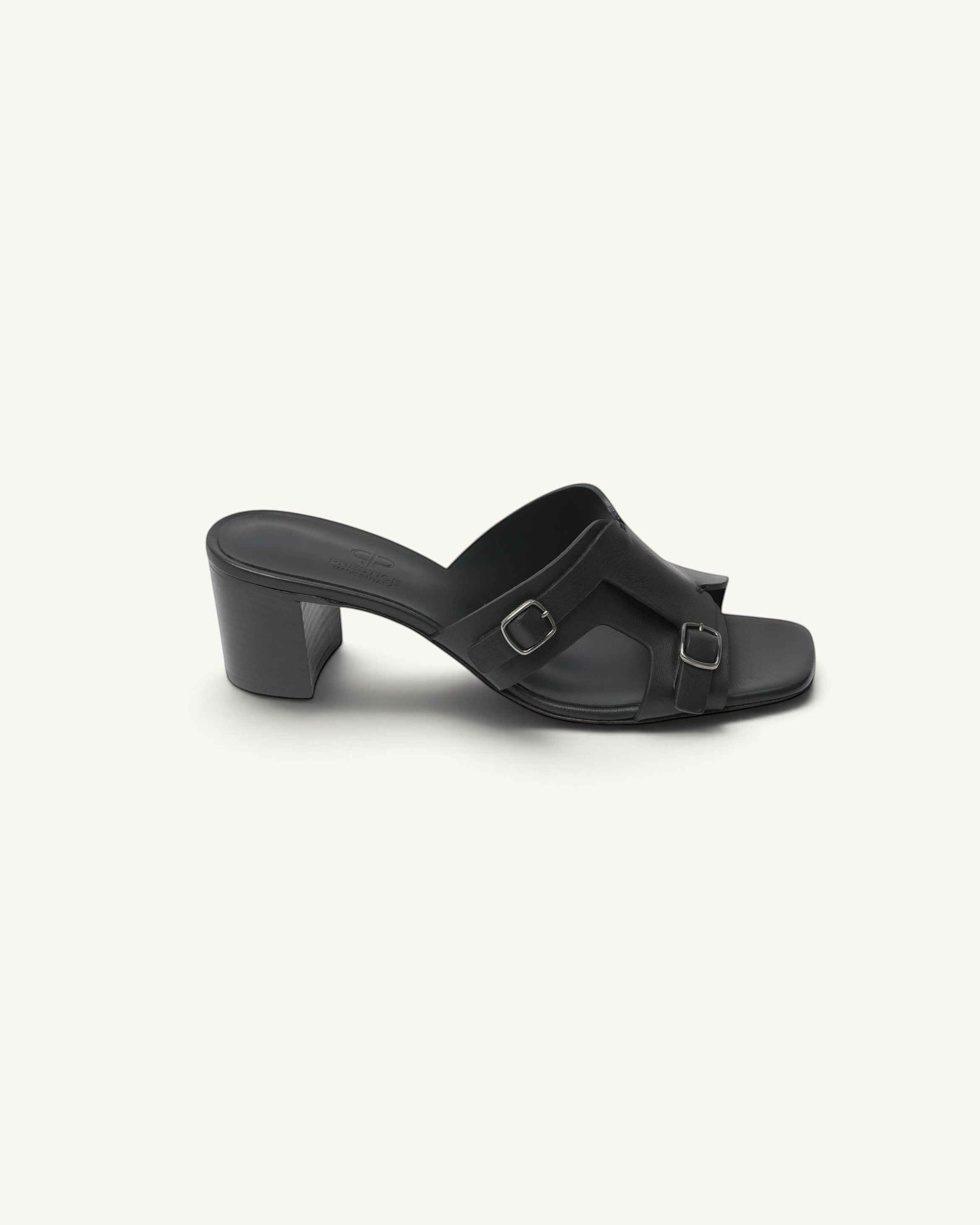 PD - 002 - 55 - SSHNR Summer Monk Heels Walk NAPPA ROYAL Black