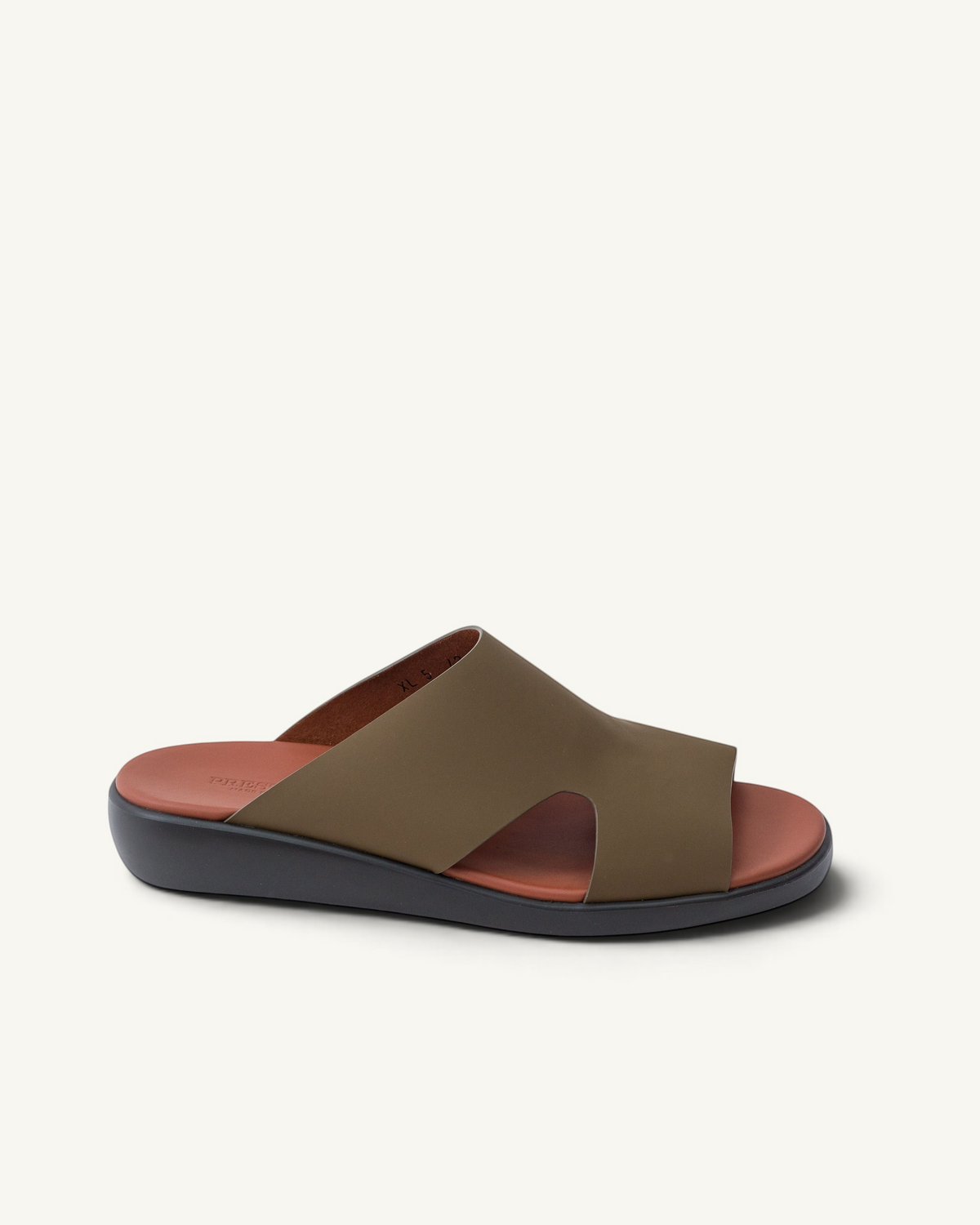 Prestige PG-XL5 Lord Gommato copper extra light men's slide sandals with a wide strap and comfortable footbed