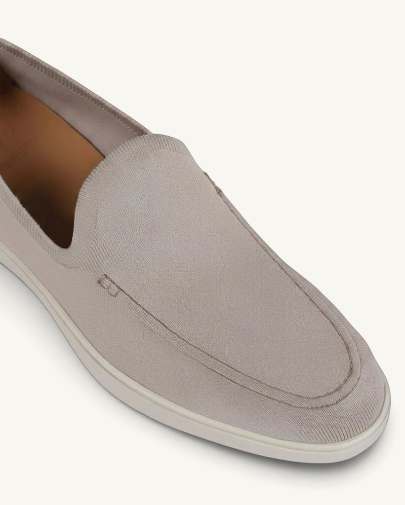 Prestige PS-U5320 Flexy Active grey knit loafer with a slip-on design and comfortable flat sole