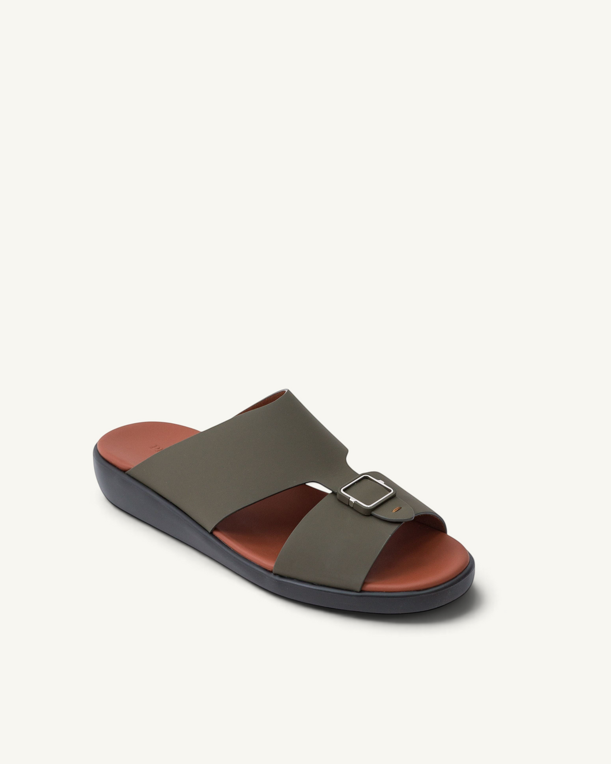 Prestige PG-XL14 Lord Gommato mocha extra light men's sandals with a buckle detail and comfortable footbed