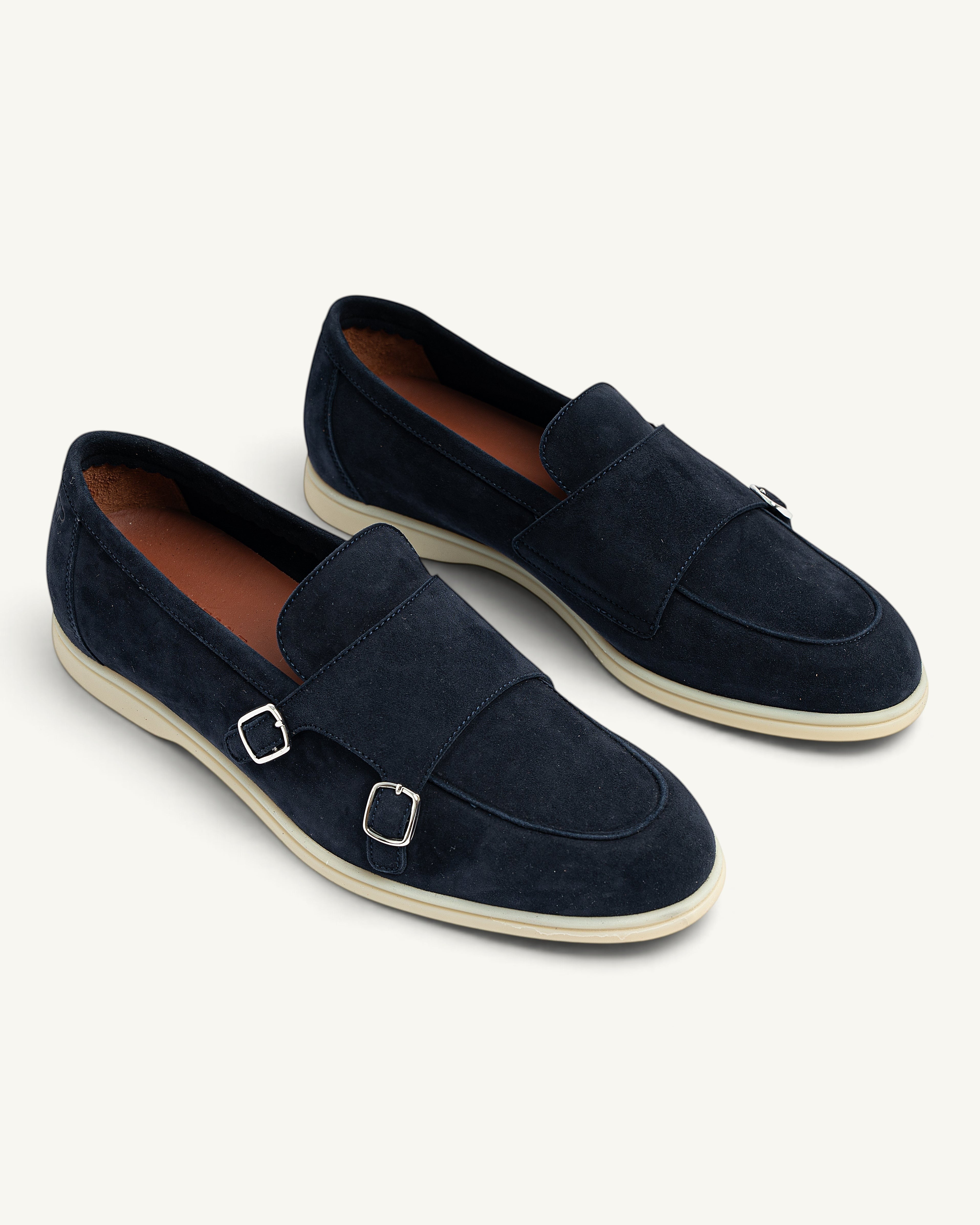 PS - D5338 Loafer Monk Walk REVERSE - Navy Blue
