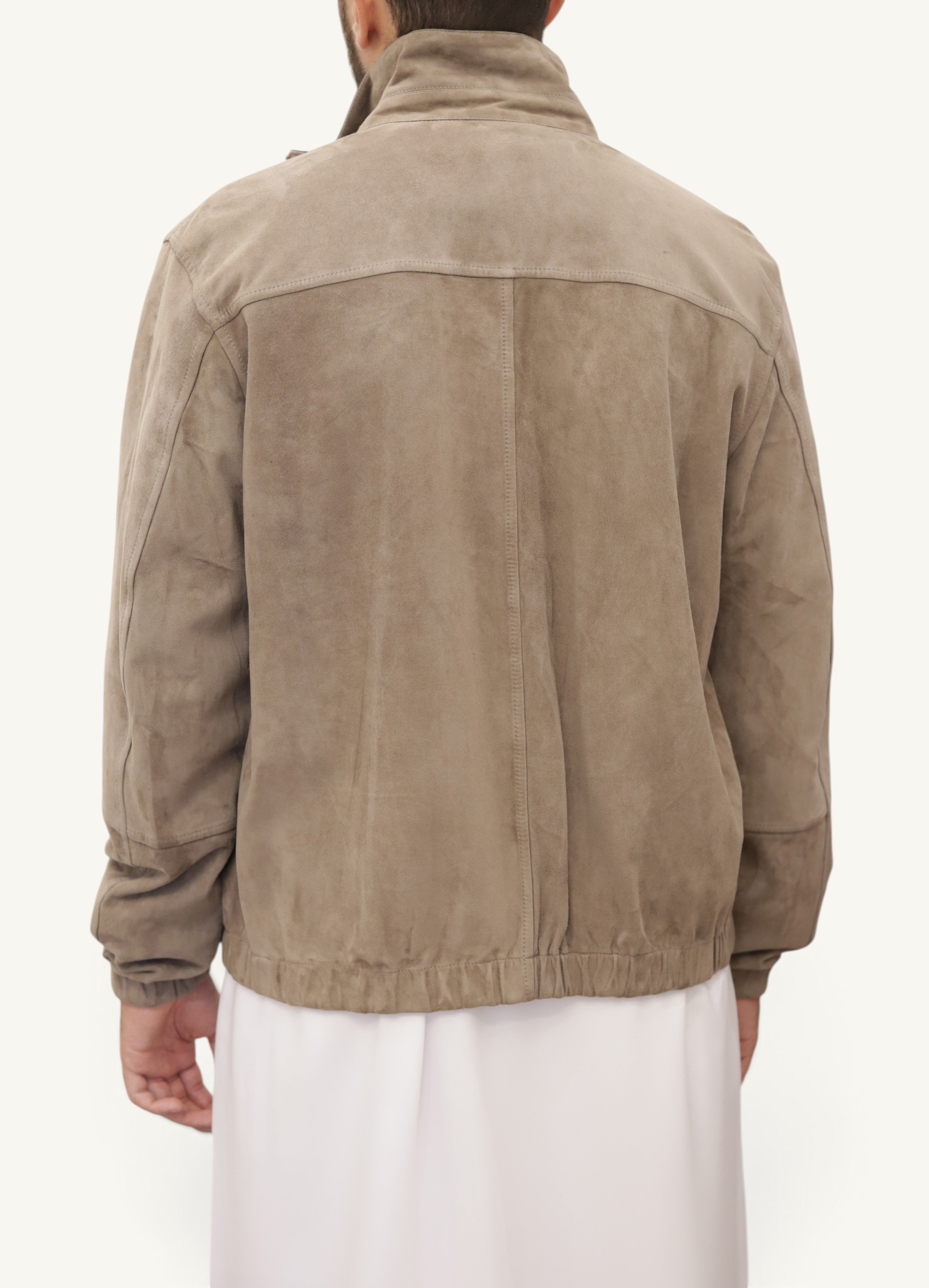 PRESTIGE Bomber Reversible Leather Jacket - Taupe