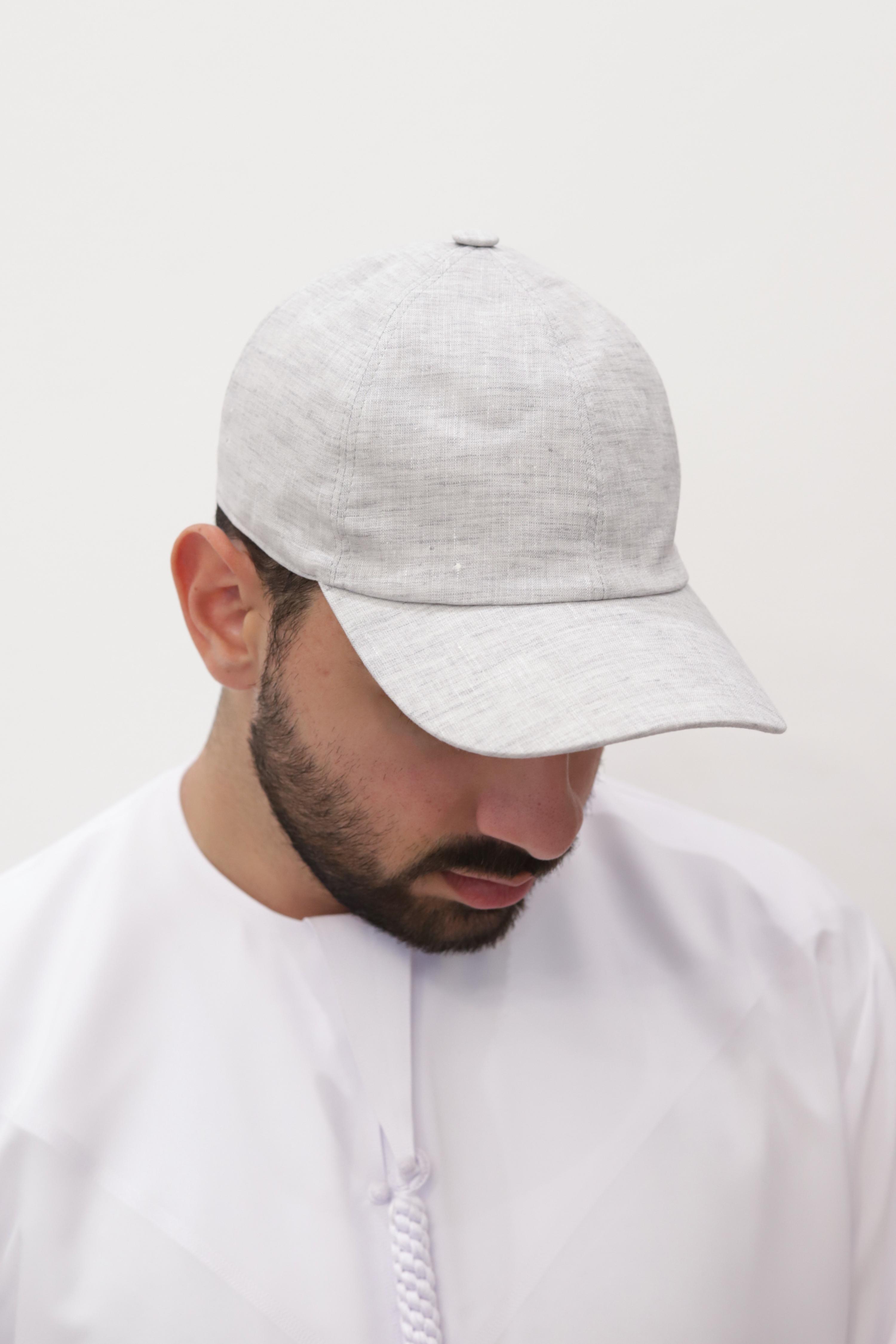 PCL 002 GREY - BASEBALL CAP LINEN