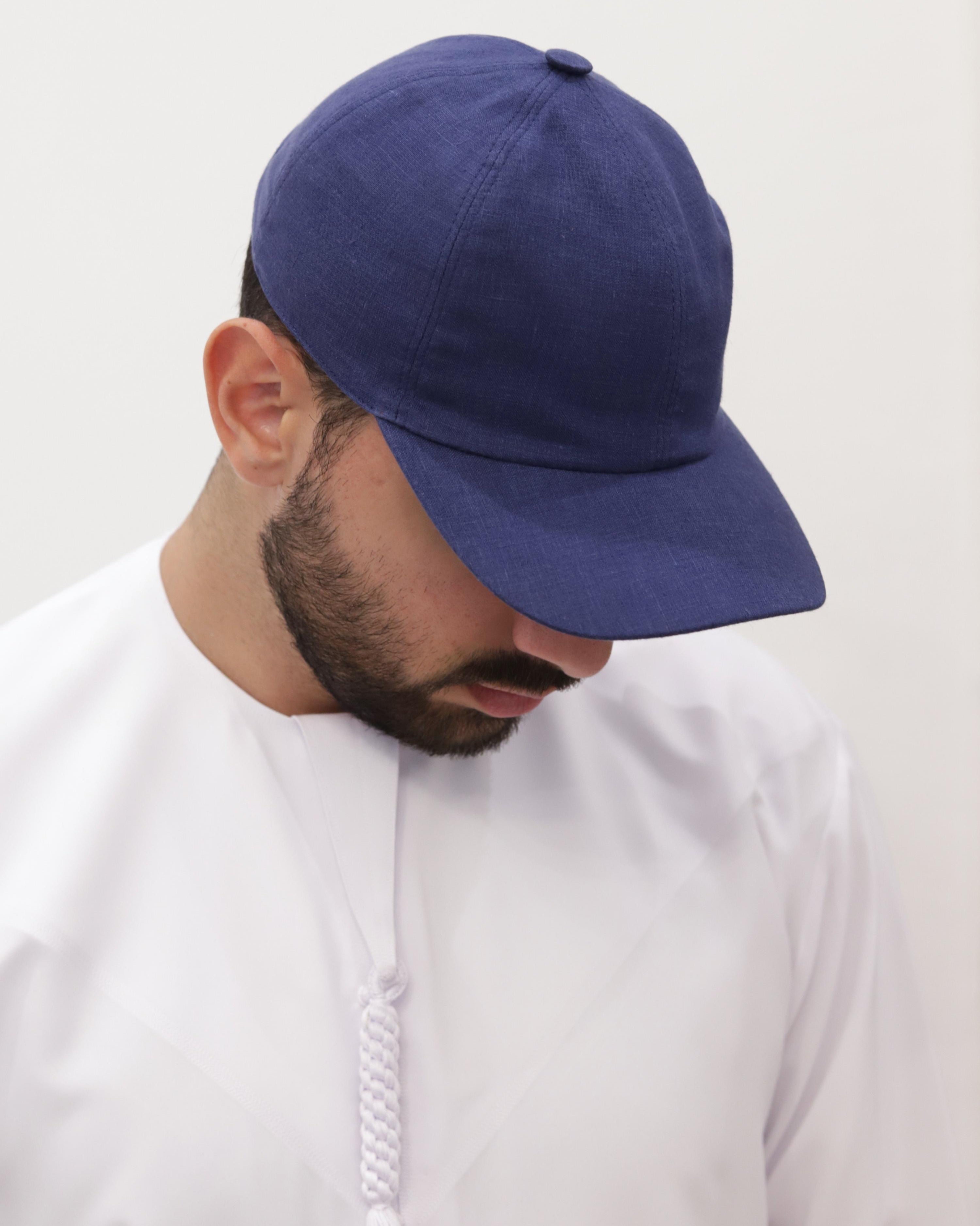 PCL 001 BLUE - BASEBALL CAP LINEN