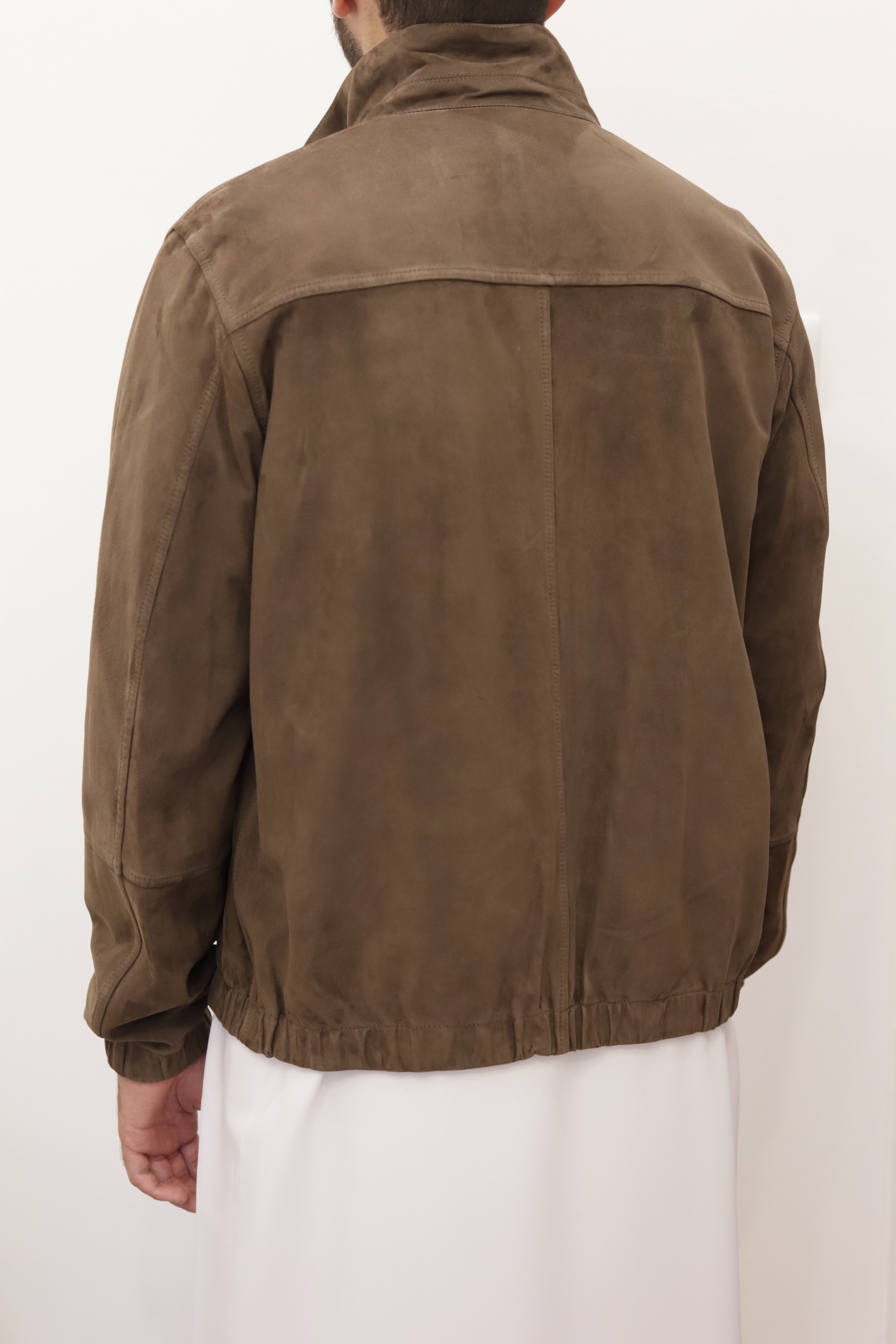 PRESTIGE Bomber Reversible Leather Jacket - Brown Color