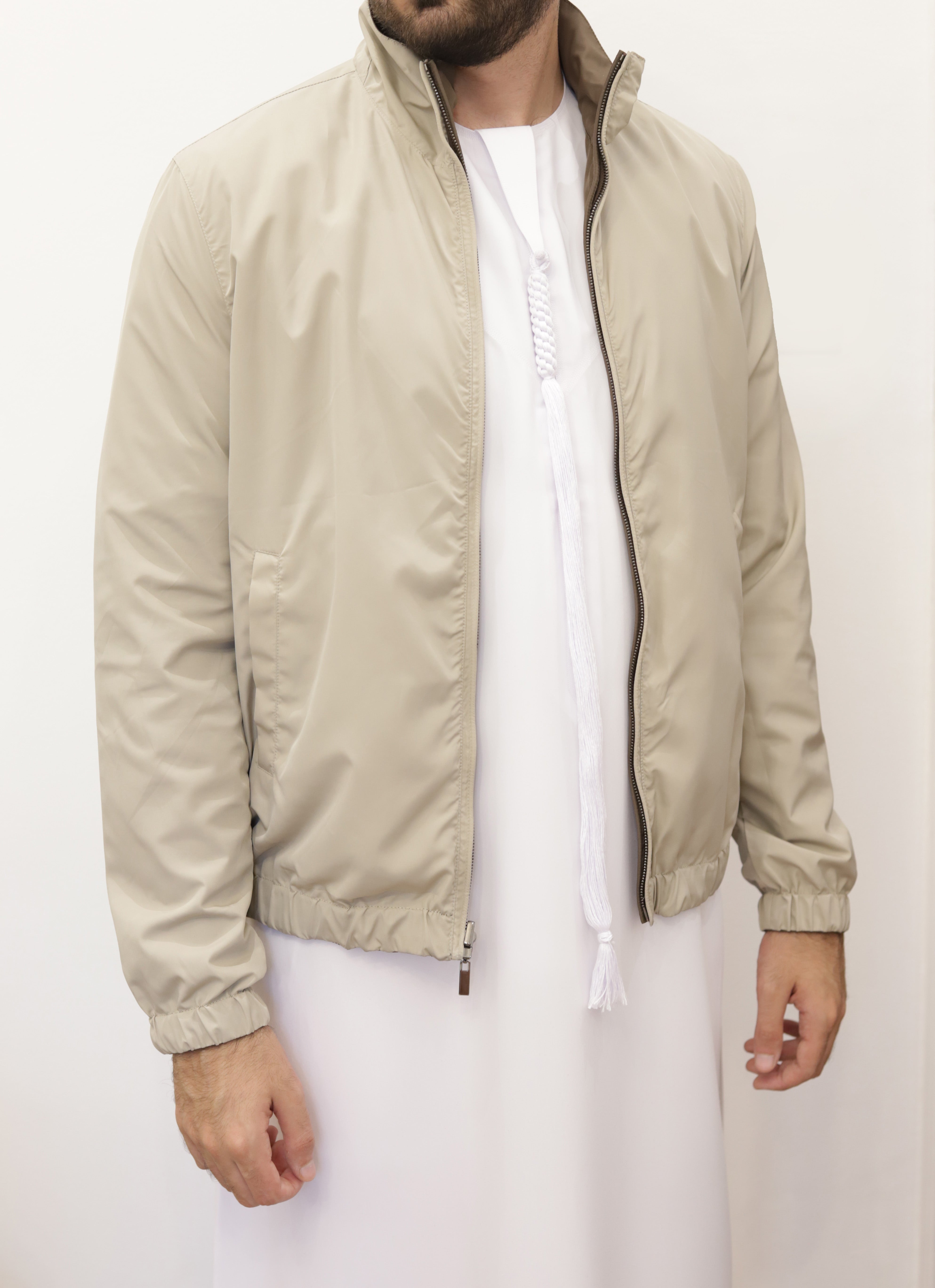 PRESTIGE BOMBER STORM MICROFIBER JACKET REVERSIBLE-Sand / Brown