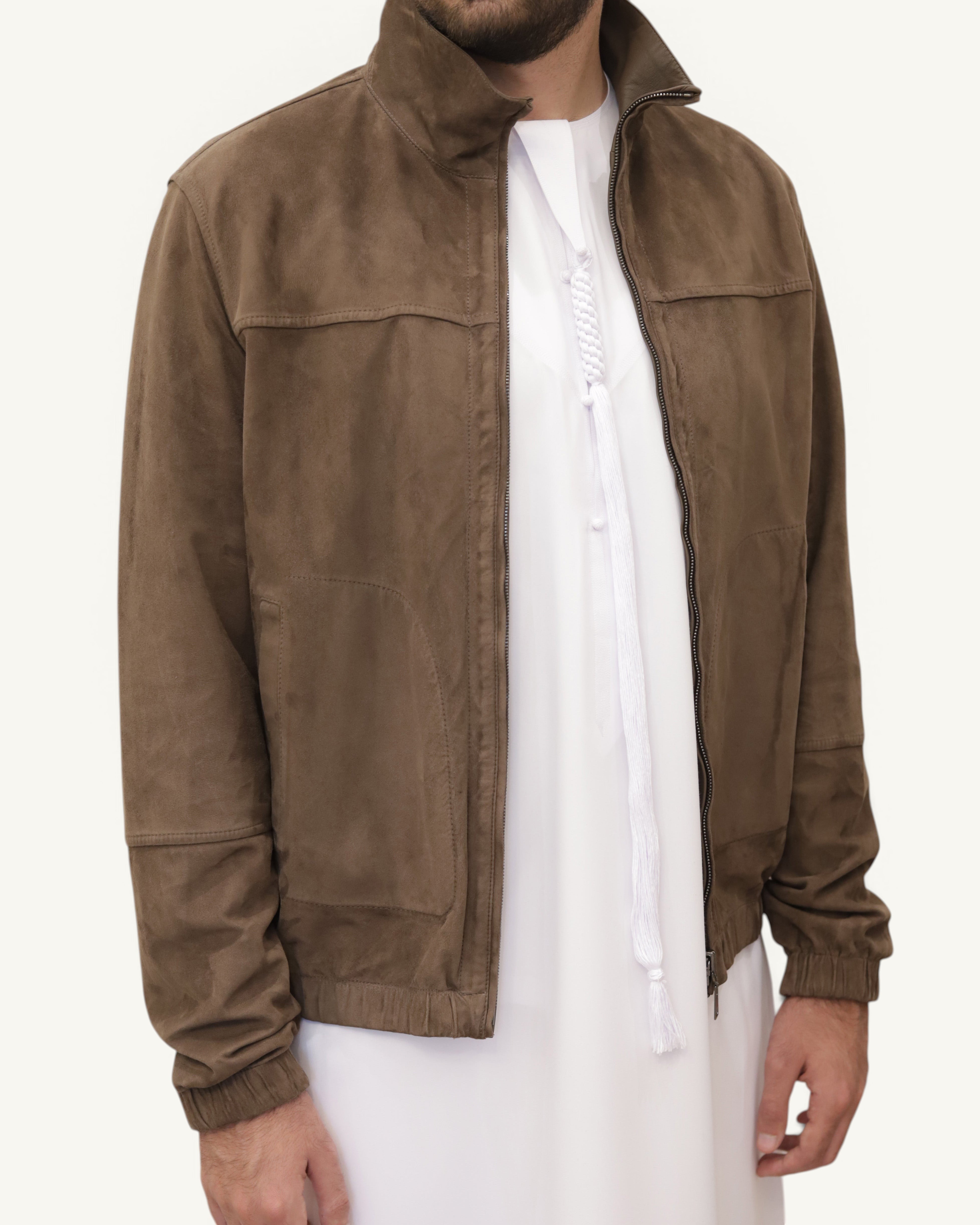 PRESTIGE Bomber Reversible Leather Jacket - Brown Color