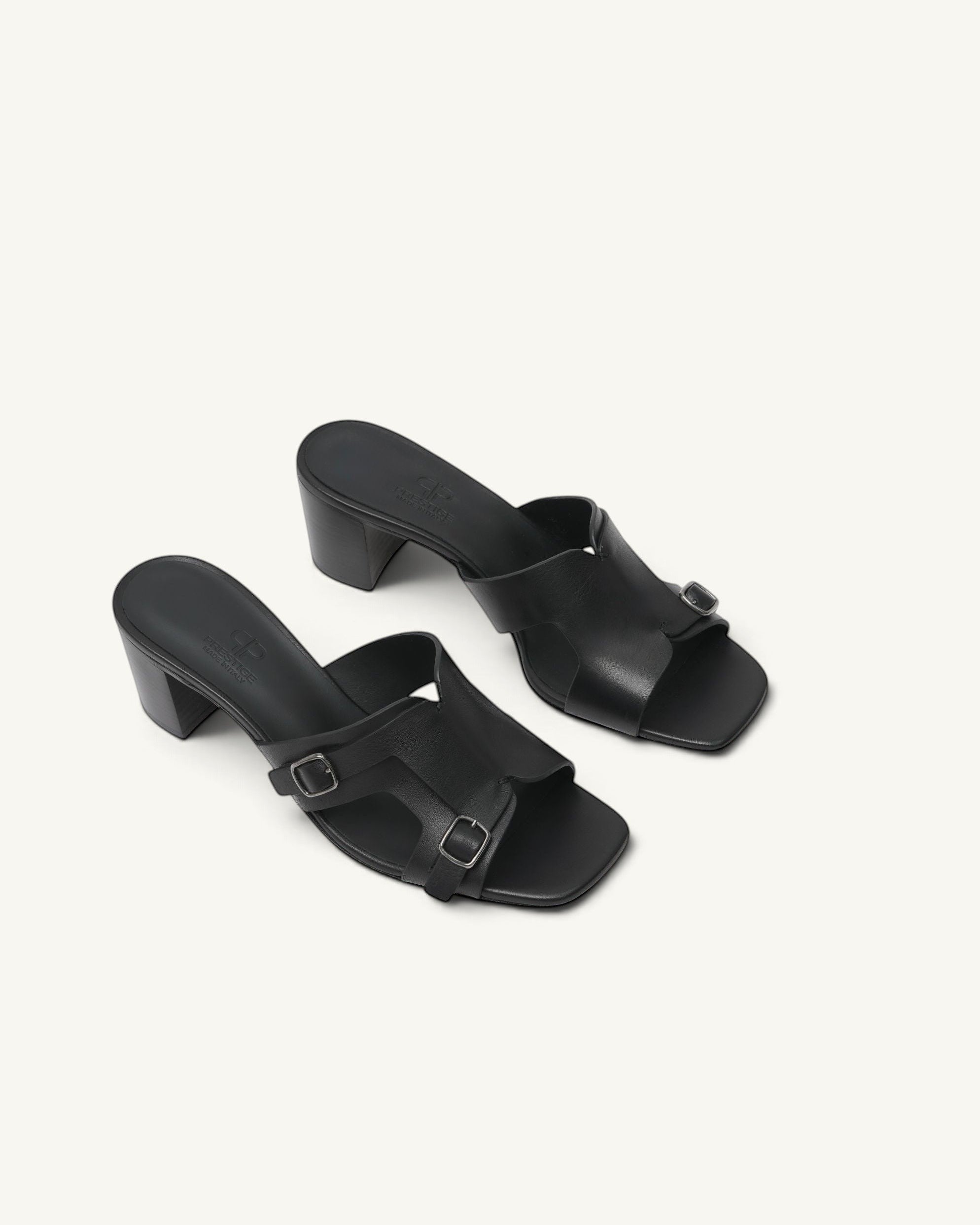 PD - 002 - 55 - SSHNR Summer Monk Heels Walk  NAPPA ROYAL Black
