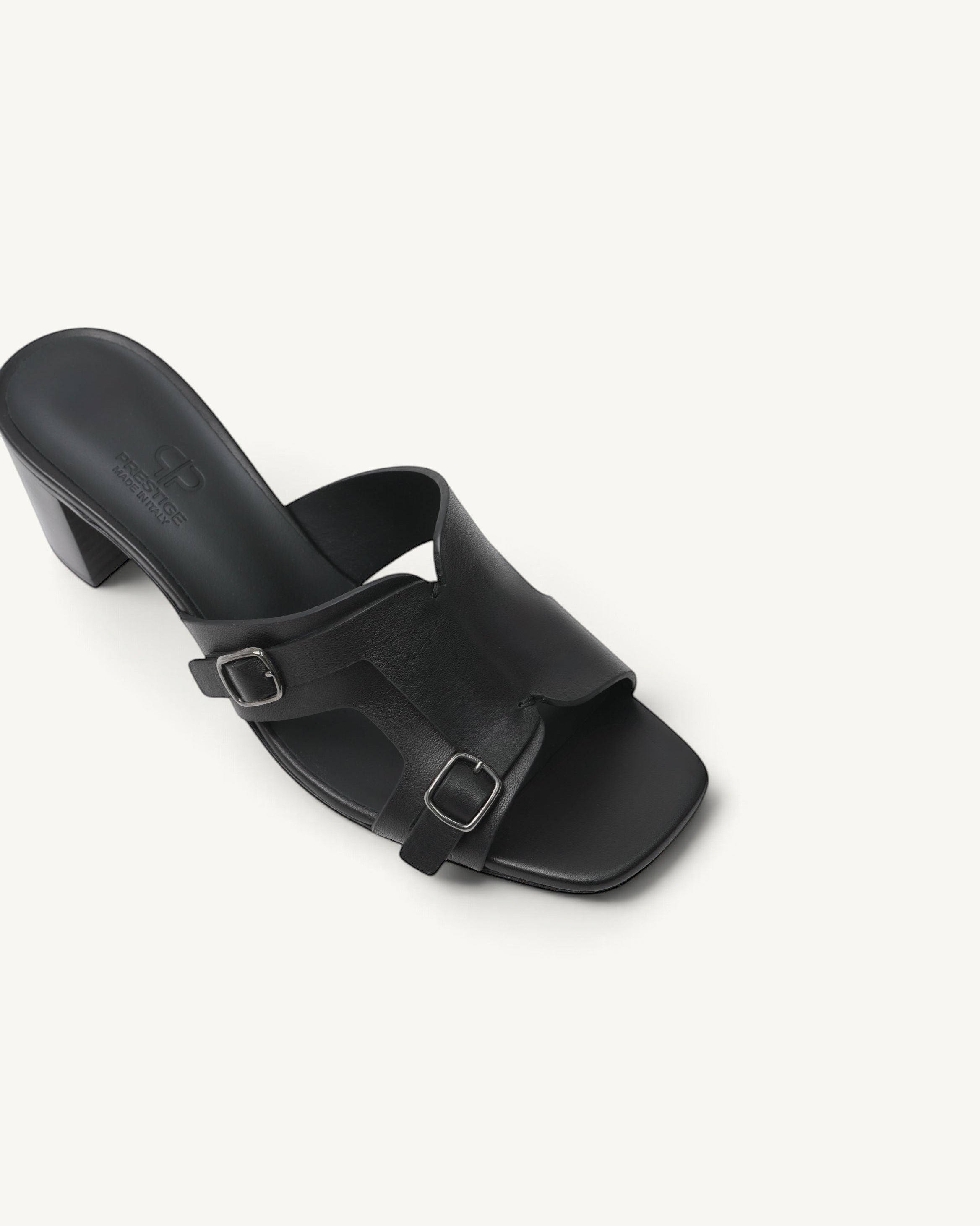 PD - 002 - 55 - SSHNR Summer Monk Heels Walk  NAPPA ROYAL Black
