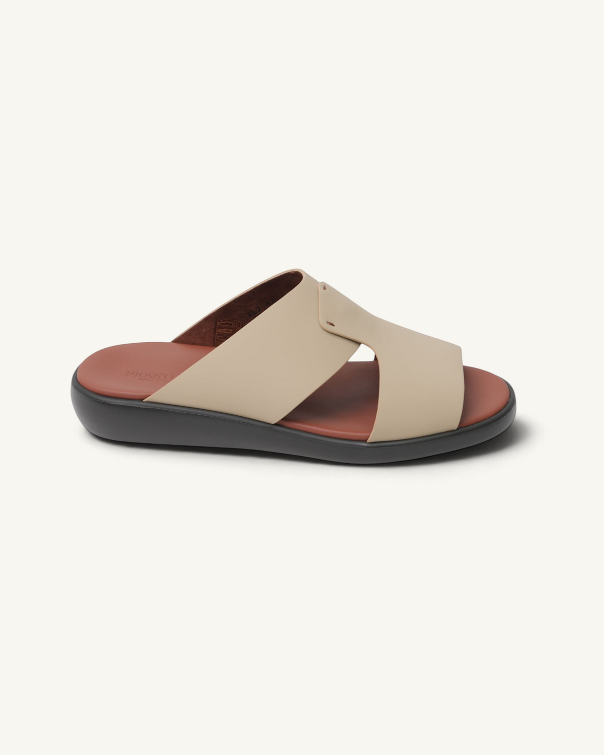 Prestige PG-XL2 Lord Gommato cappuccino extra light men's sandals with a wide strap and comfortable footbed