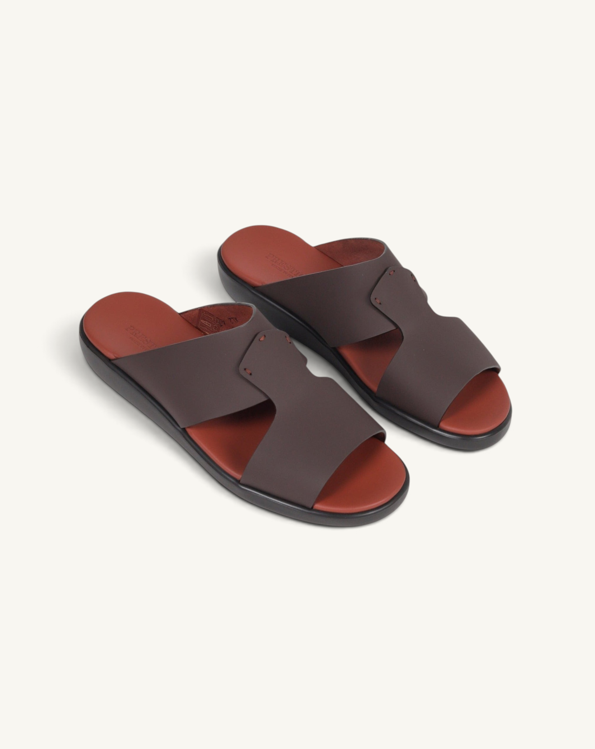 Prestige PG-XL2 slide sandals in Nutella brown matte rubber with a comfortable contoured footbed