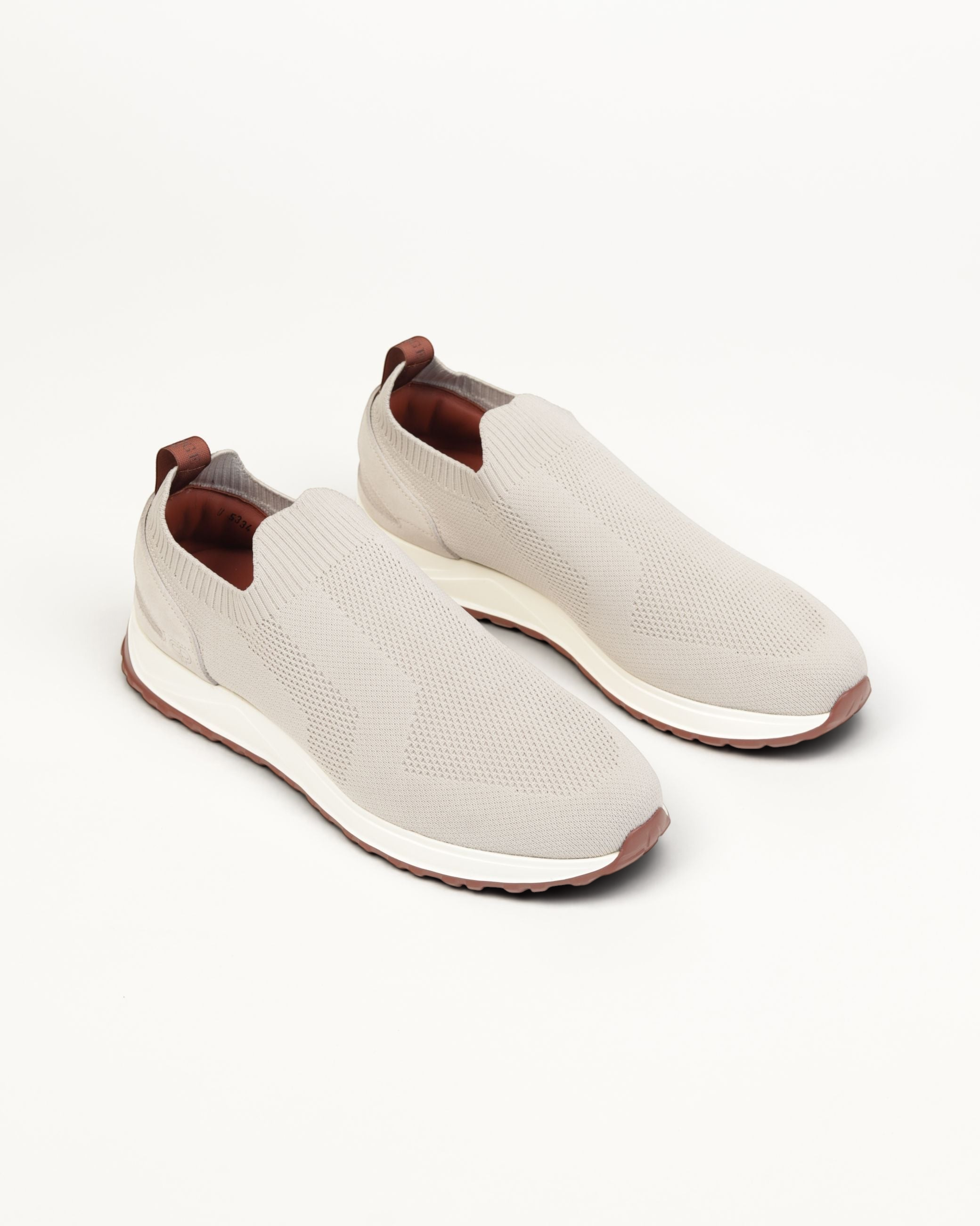 Prestige XLR Maverick Active XL Lux beige slip-on sneakers with a breathable knit upper and white cushioned sole.