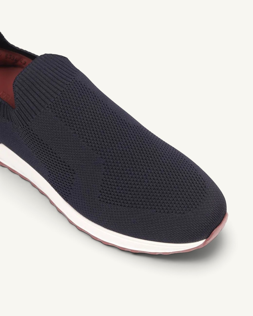 Prestige XLR Maverick Active XL slip-on sneaker in lux blue knit fabric with a white cushioned sole